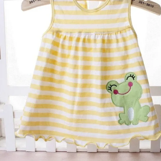 0-24M New borns Cotton Flower Dresses, Baby Girls Summer Multi Pattern Clothes