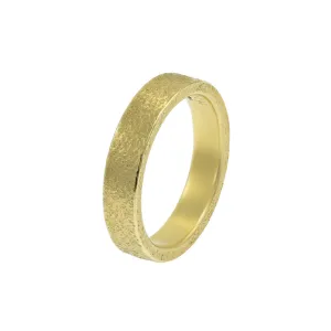 14K Gold 4mm Rustic Band