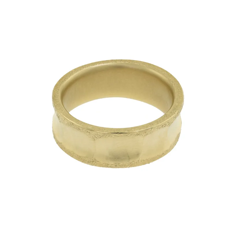 14K Gold Indented Band