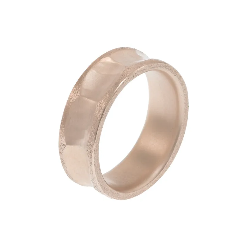 14K Gold Indented Band