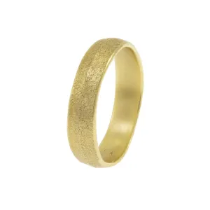 14K Gold Organic Leaf Band