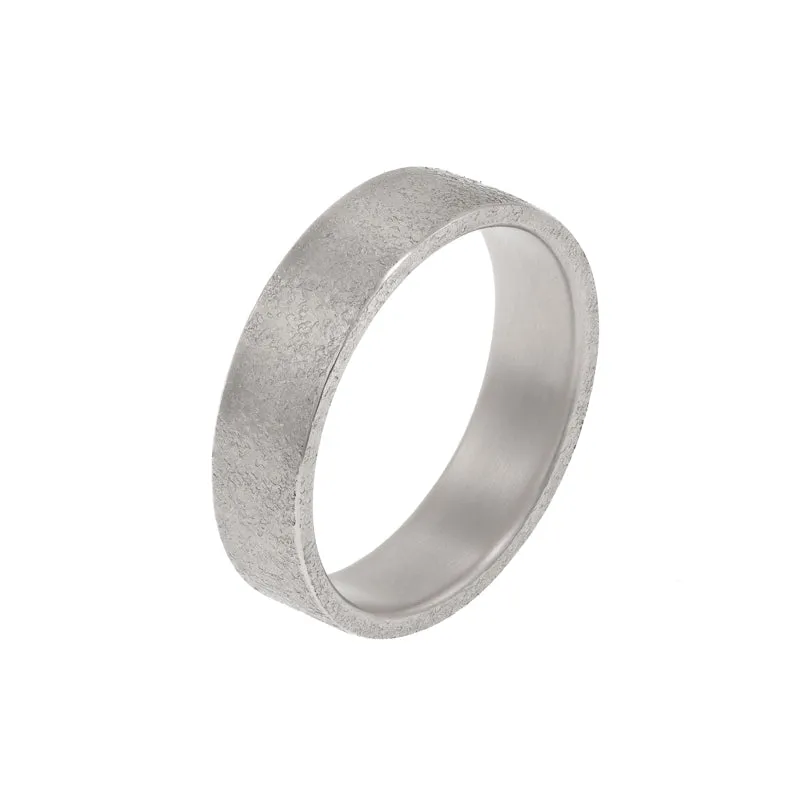 14K Gold Rustic Band, 6mm