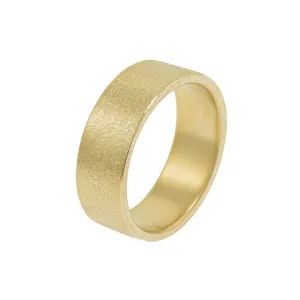 14K Gold Rustic Band, 8mm