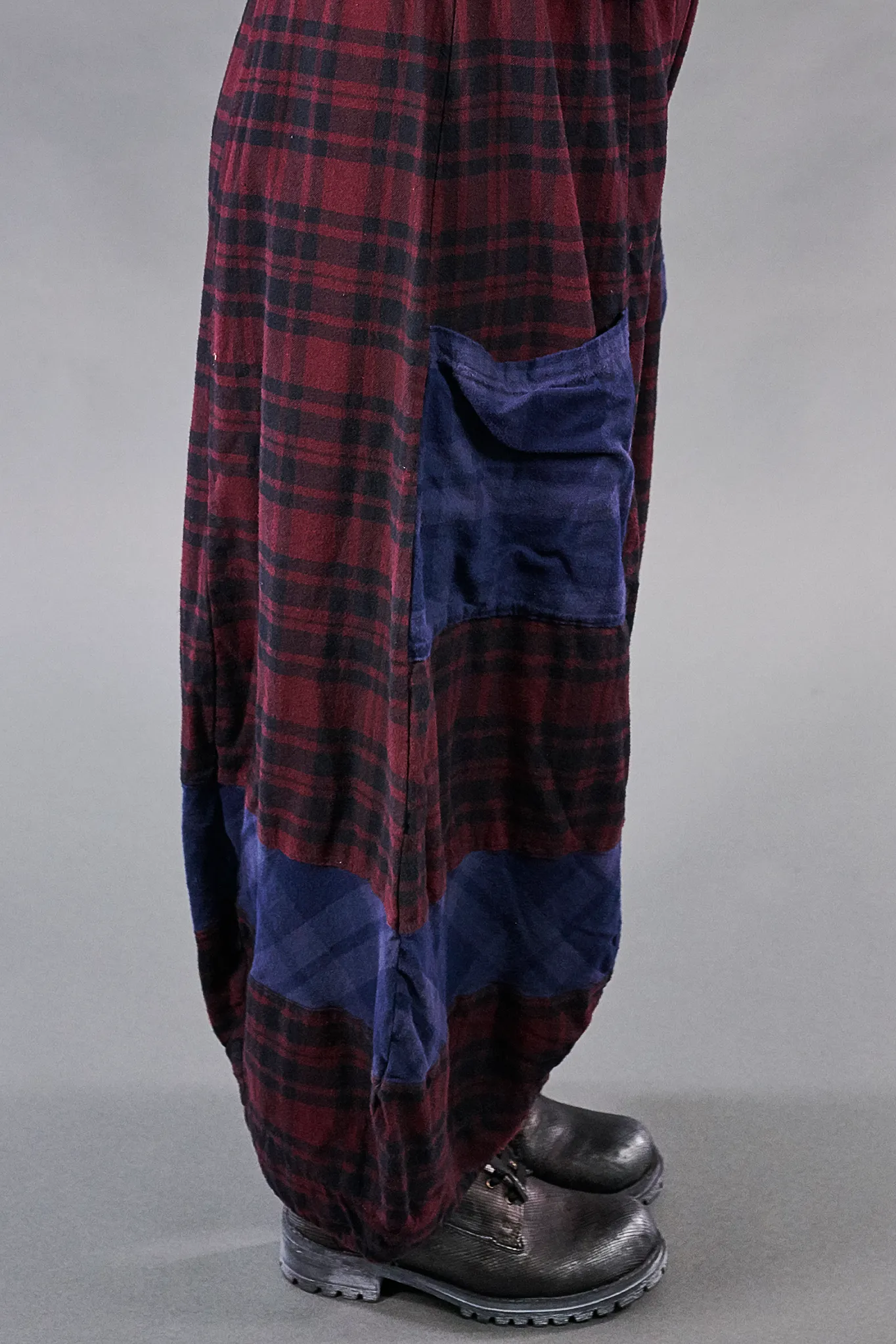 3209-Cabin Blue Four Square Pant-U
