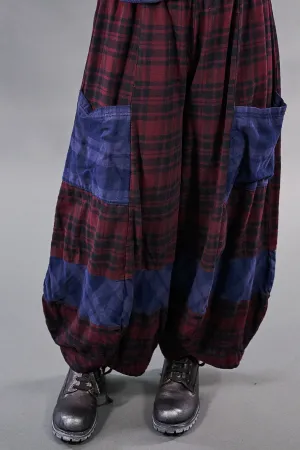 3209-Cabin Blue Four Square Pant-U
