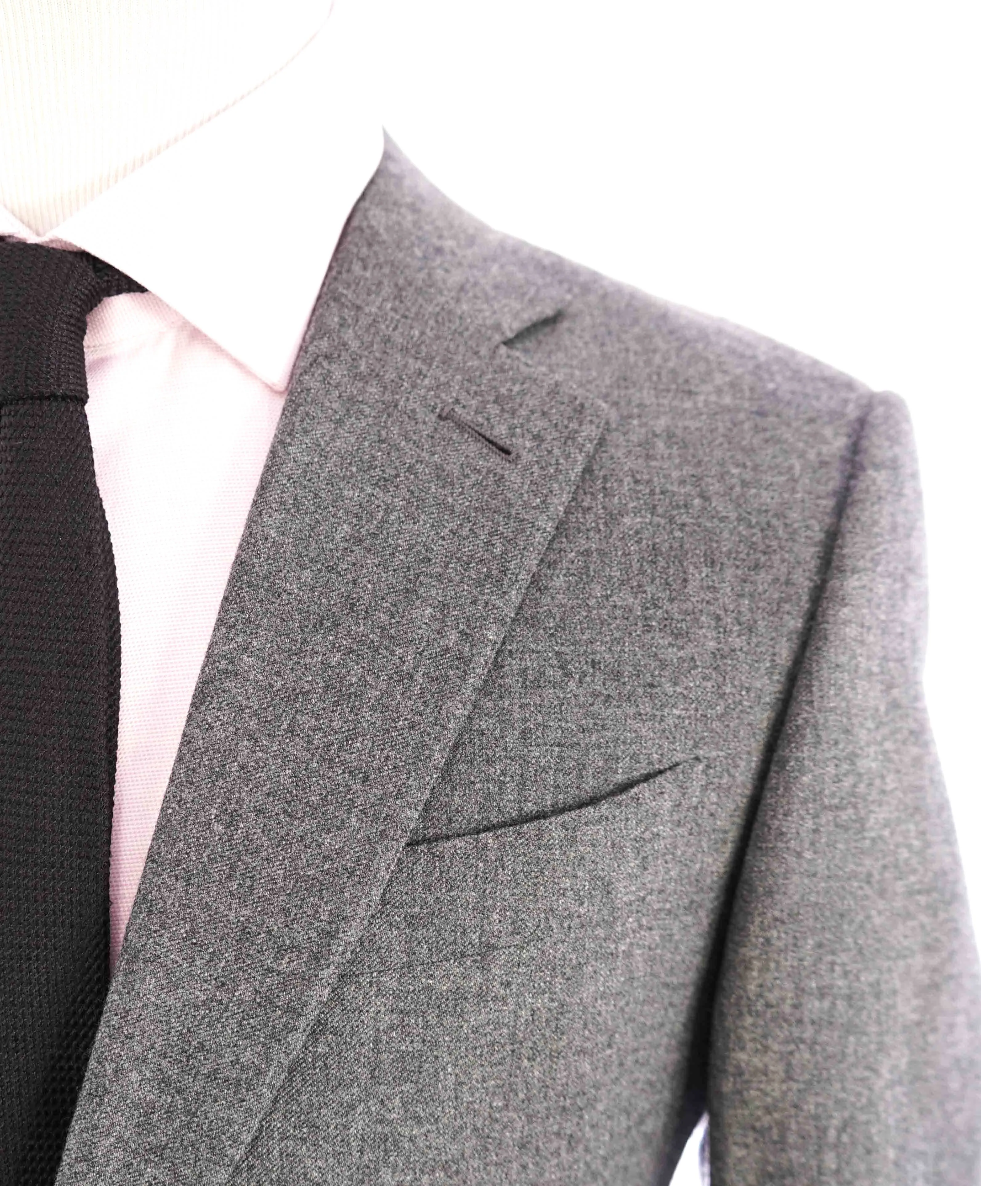 $5,000 ERMENEGILDO ZEGNA -"CASHMERE" Gray Flannel Premium Suit - 40R