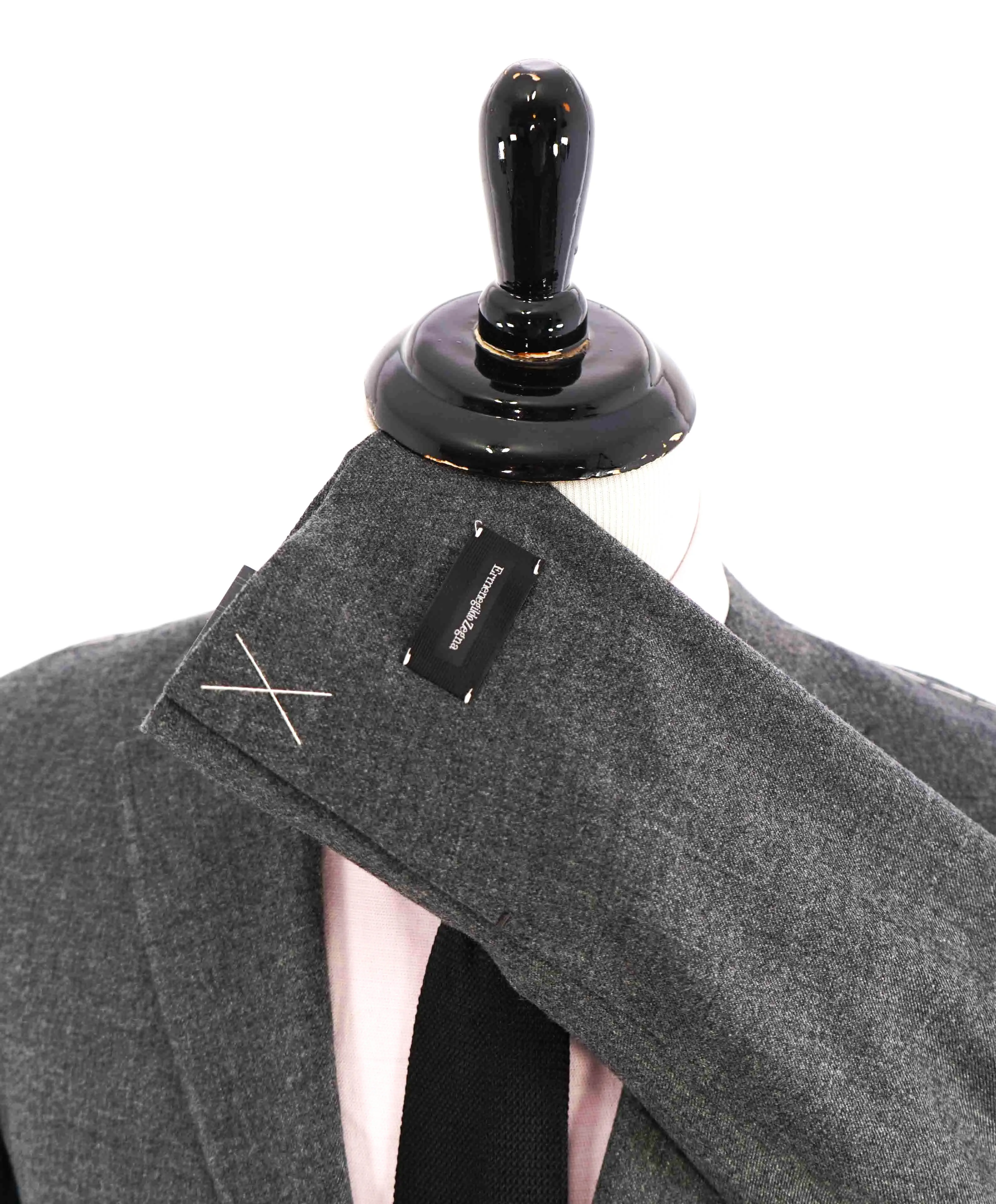 $5,000 ERMENEGILDO ZEGNA -"CASHMERE" Gray Flannel Premium Suit - 40R