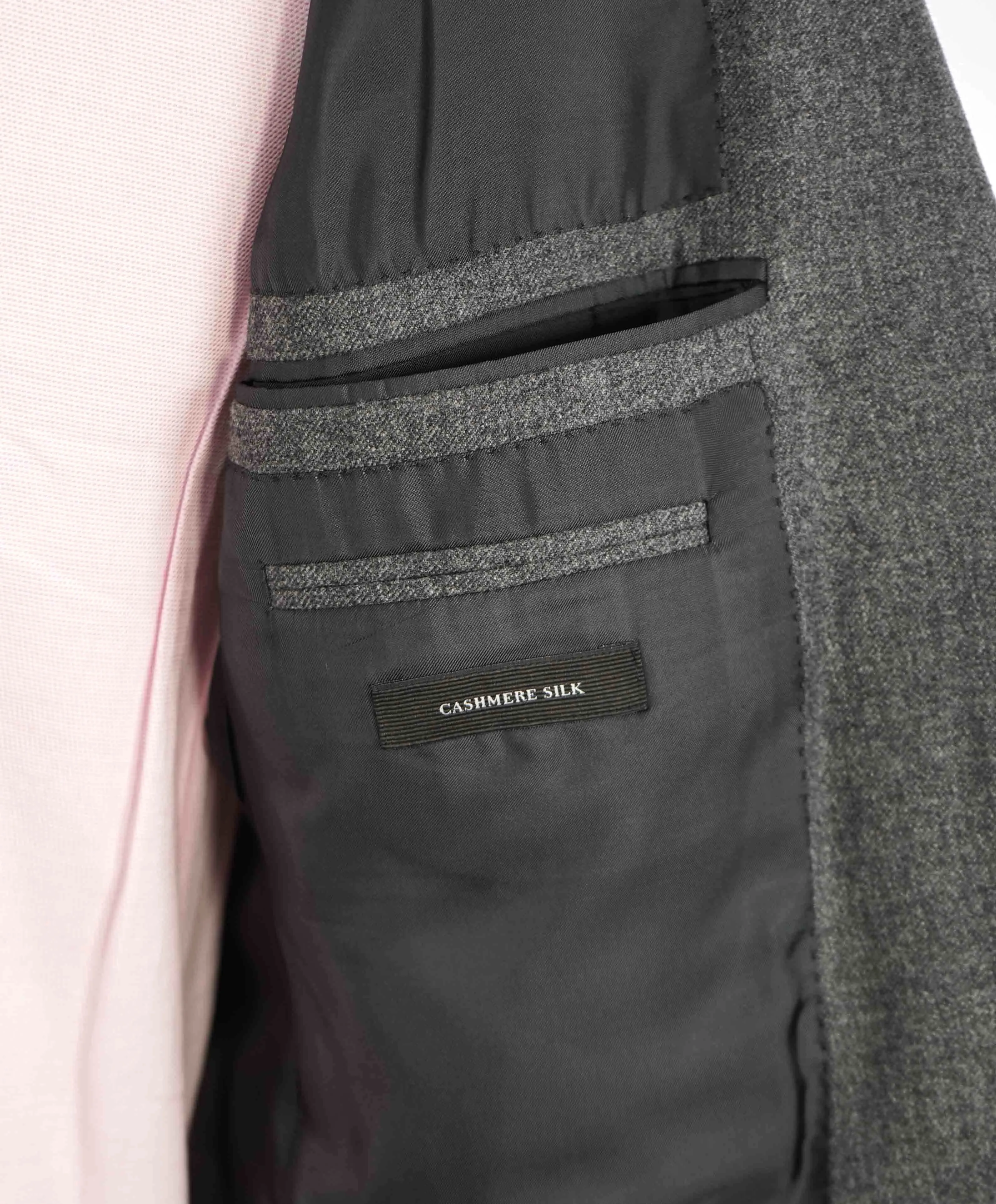 $5,000 ERMENEGILDO ZEGNA -"CASHMERE" Gray Flannel Premium Suit - 40R