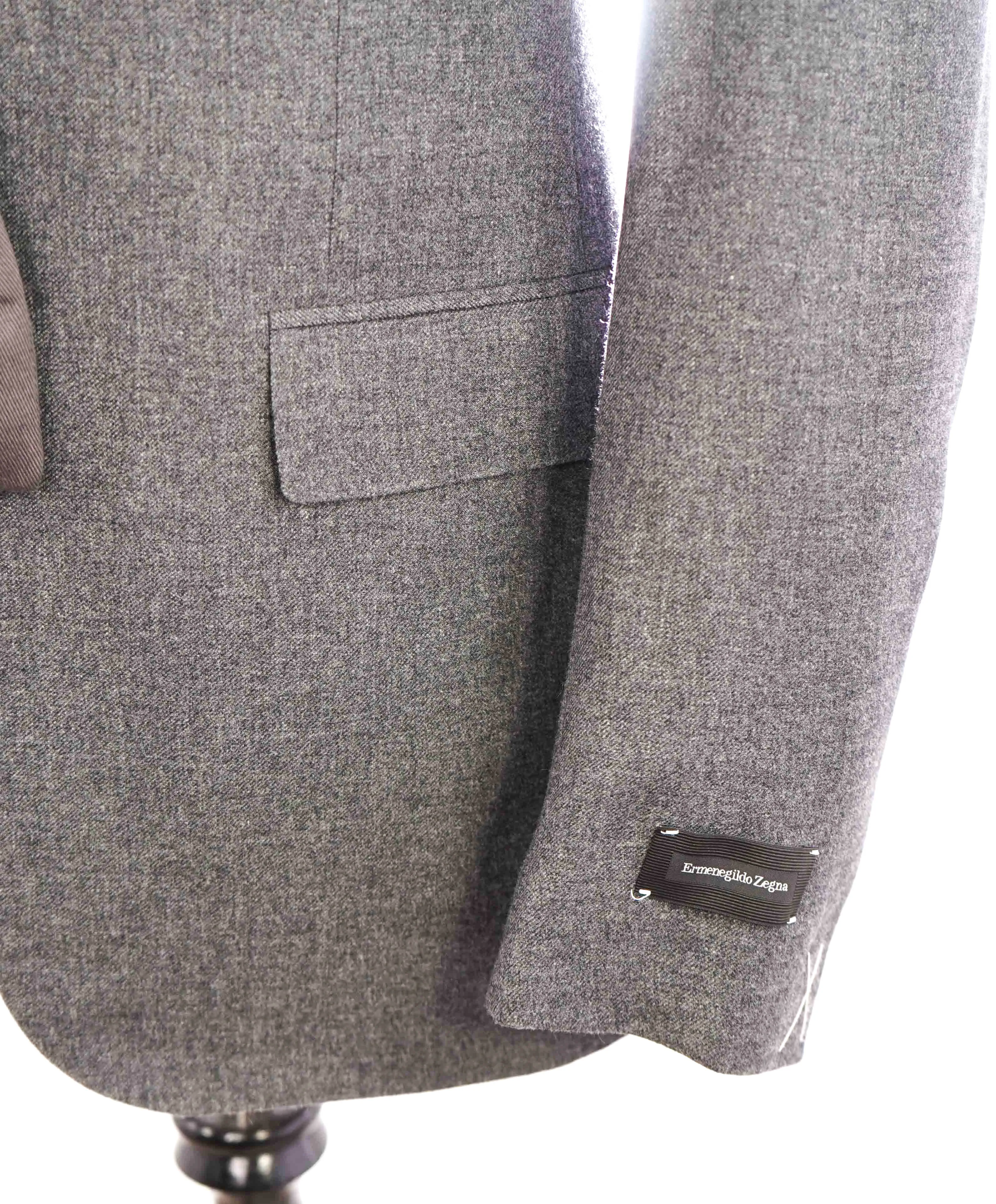 $5,000 ERMENEGILDO ZEGNA -"CASHMERE" Gray Flannel Premium Suit - 40R