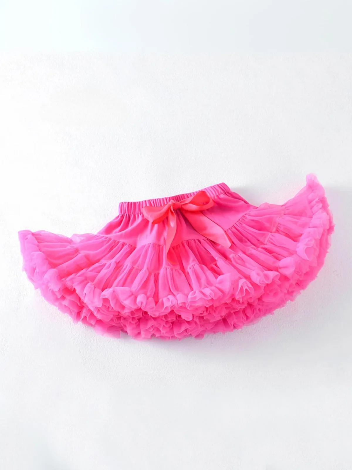 Adorable Fluffy Tulle Tutu Skirt with Satin Bow