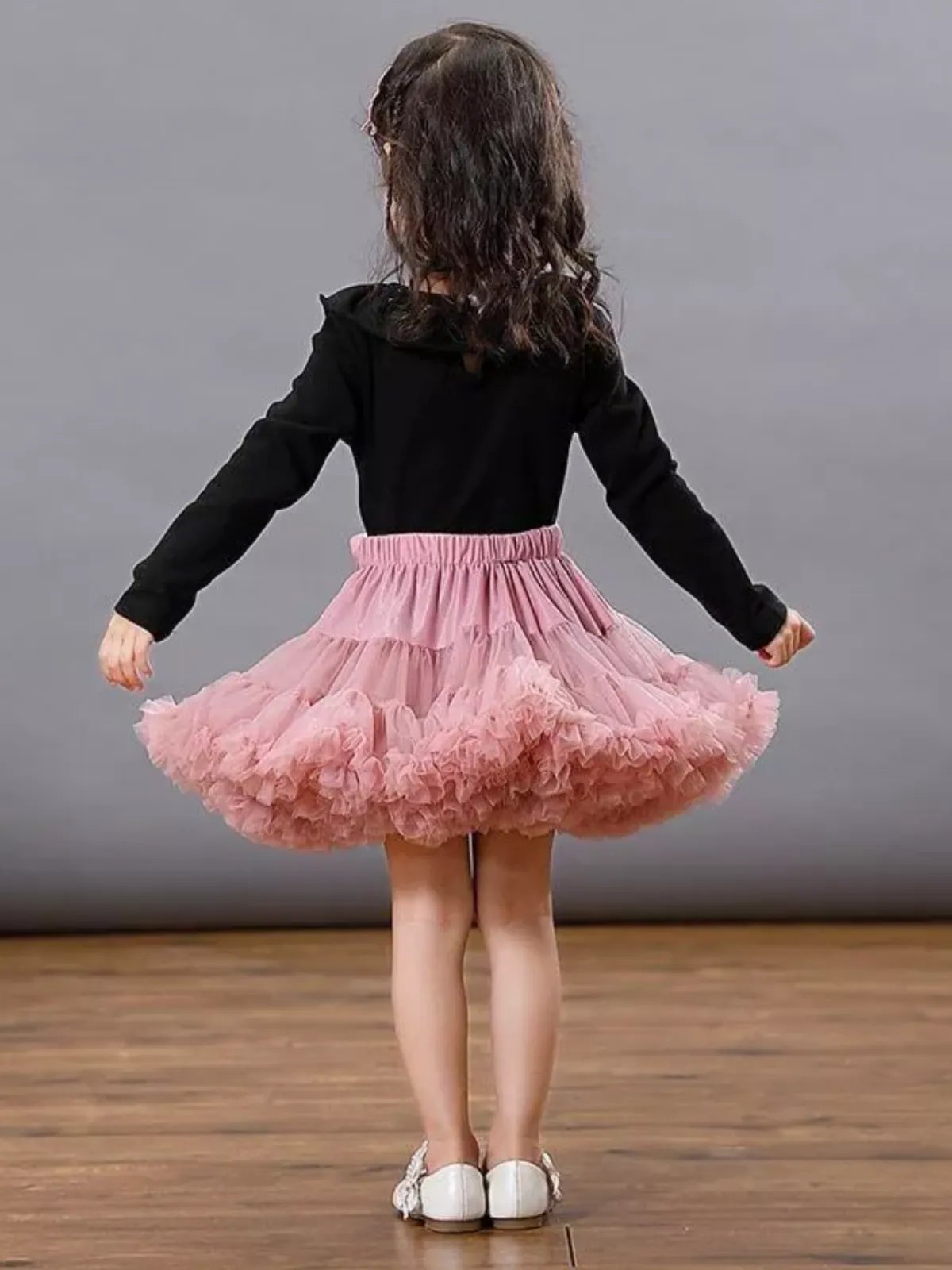 Adorable Fluffy Tulle Tutu Skirt with Satin Bow
