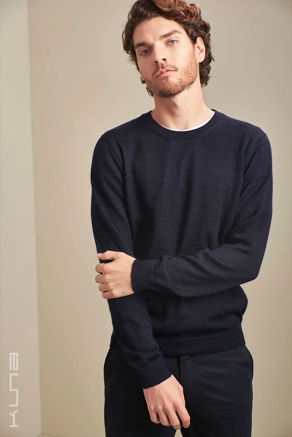 Alaska Baby Alpaca Crew-Neck Sweater