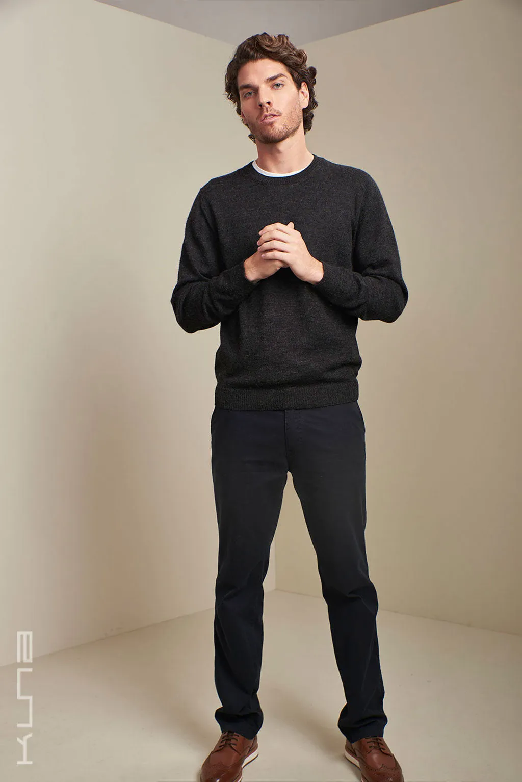 Alaska Baby Alpaca Crew-Neck Sweater