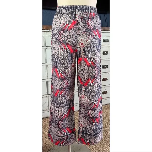 Anthropologie Artist Flannel Whimsical Pajama Pants Bottoms M
