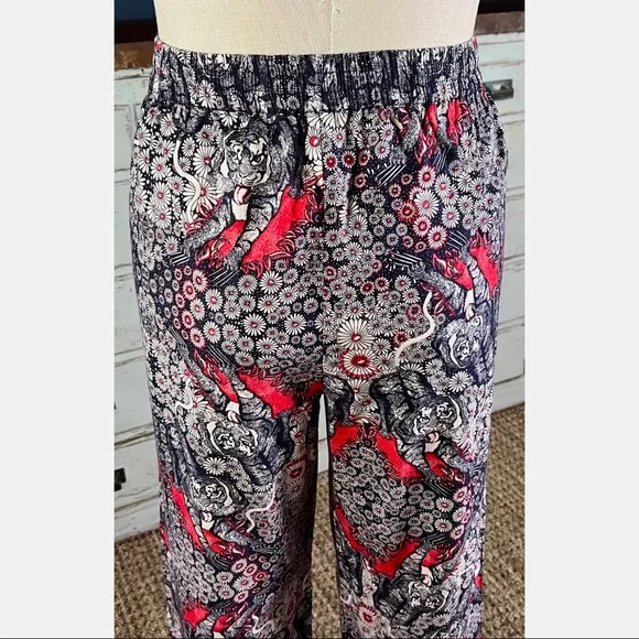 Anthropologie Artist Flannel Whimsical Pajama Pants Bottoms M