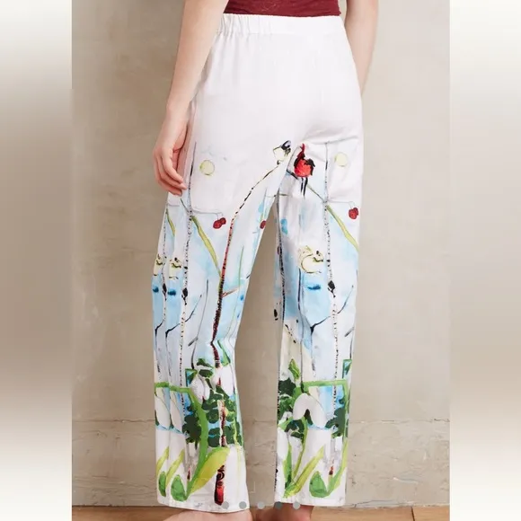 Anthropologie Polaris Flannel Sleep Pant with art of Voutsa