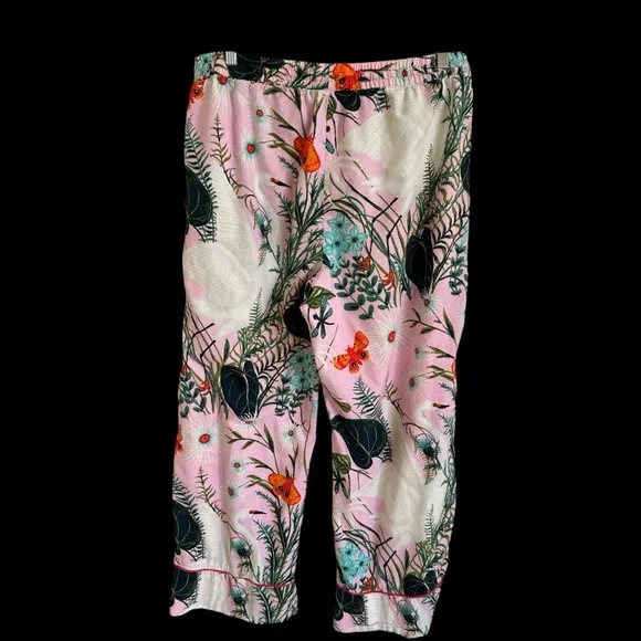 Anthropologie size Large Kelly Louise Judd Botanical Flannel Pajama Pants Lounge