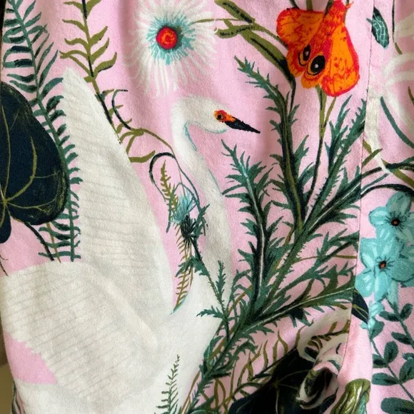 Anthropologie size Large Kelly Louise Judd Botanical Flannel Pajama Pants Lounge