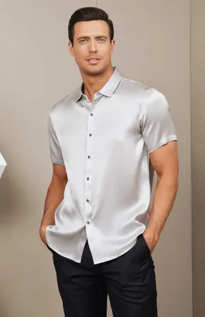 Arctic Storm | White Satin Shirt