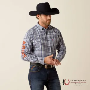Ariat Pro Team Orion Long Sleeve Navy/Orange Classic Fit- 4059