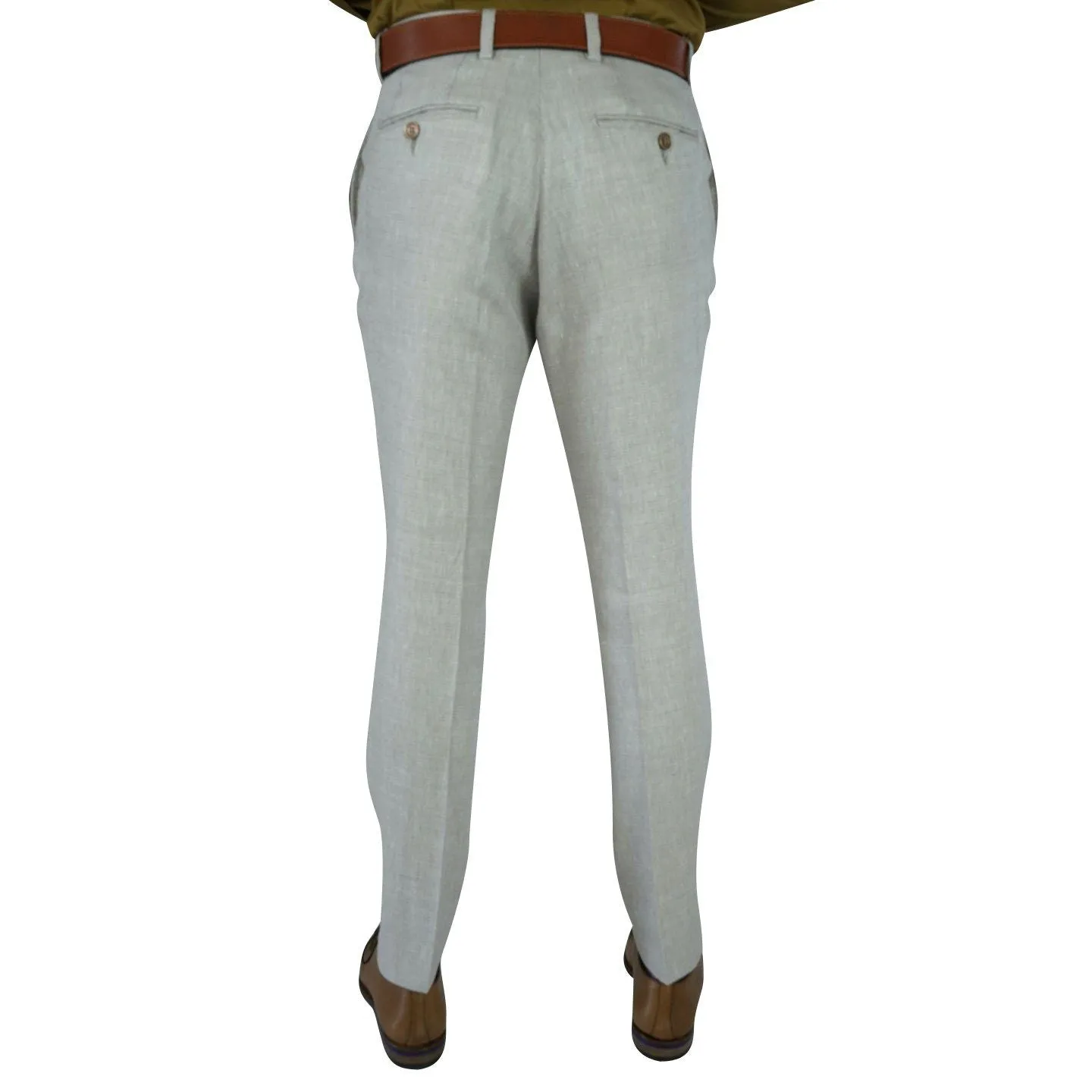 Avena Ecru Woven Tweed Trousers @ The Vault