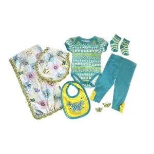 Baby Blanket Animals and Squares Gift Set
