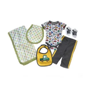 Baby Boy Blanket Blue Stars Truck Gift Set