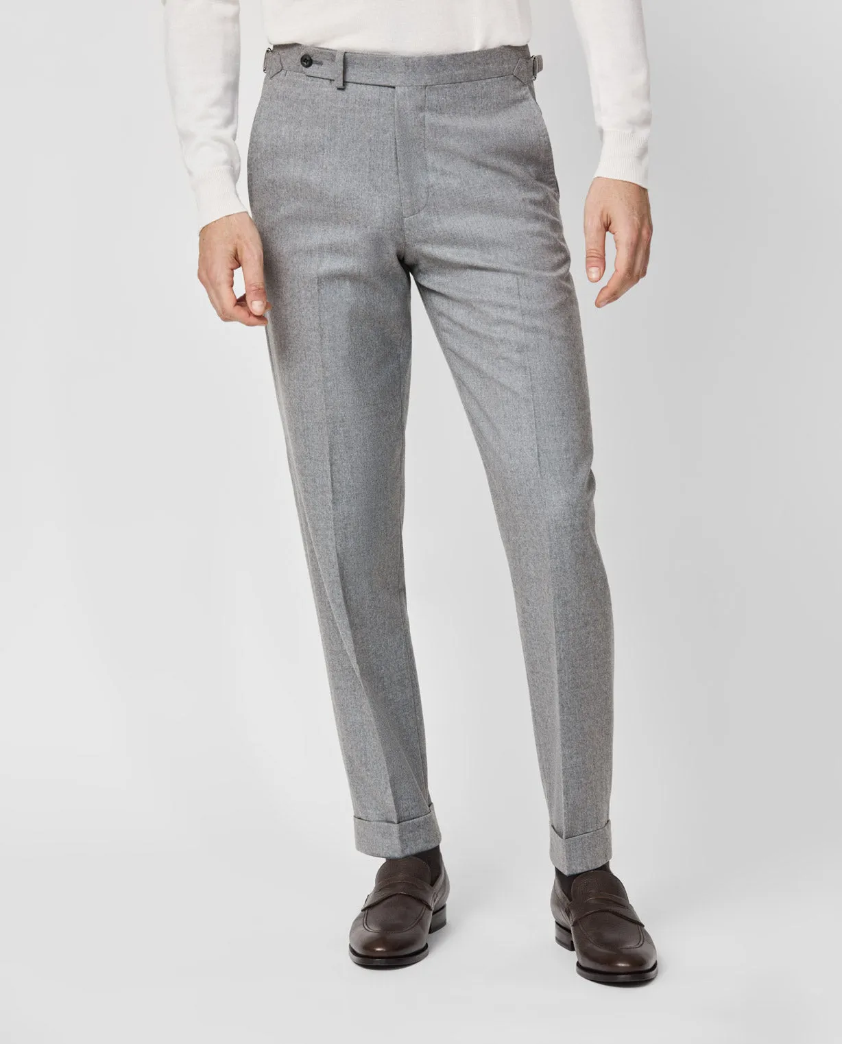 Barberis Canonico Light Grey Flannel S120 Merino Wool with Natural Stretch