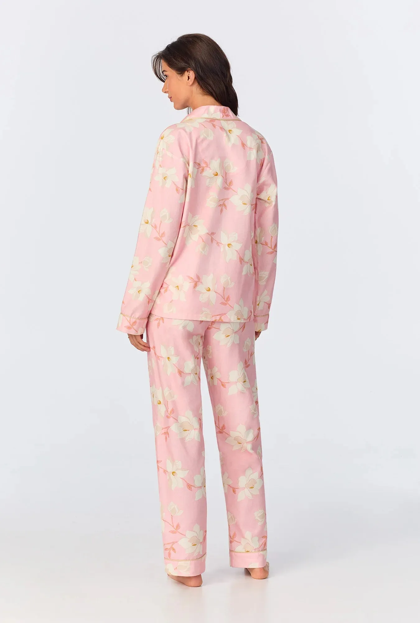 Bedhead Long Sleeve Woven Flannel PJ Set - Magnolia Blossom