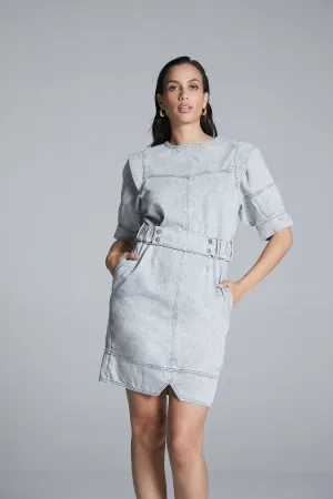 Belted Denim Dress