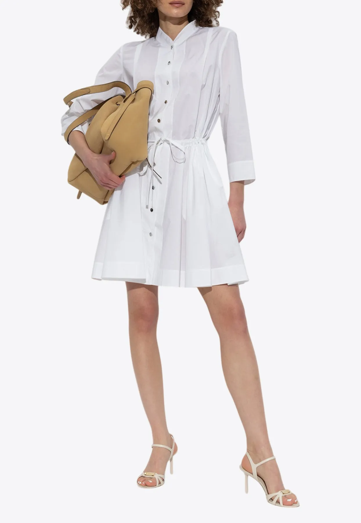 Belted Mini Shirt Dress