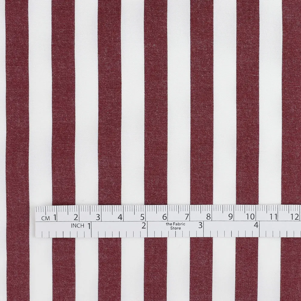 Big Candy Stripe Cotton Poplin - Chianti