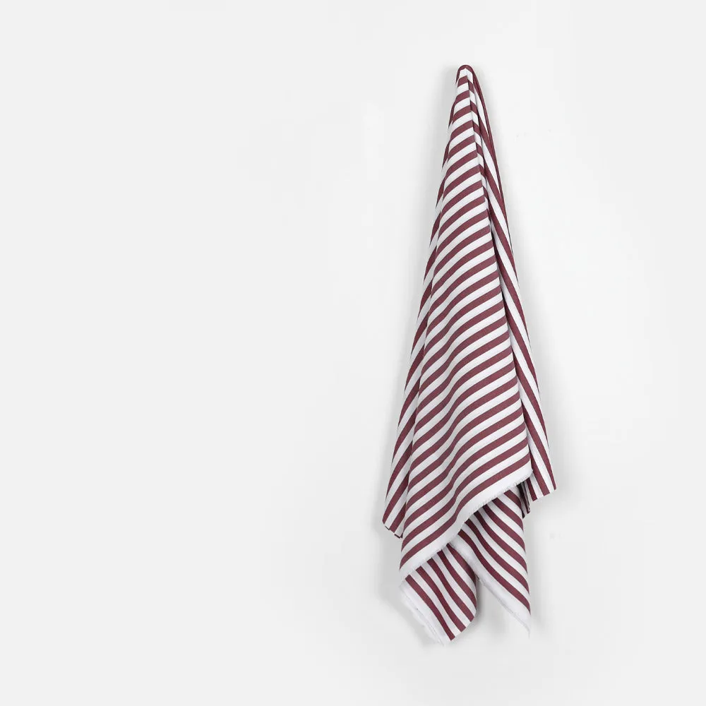 Big Candy Stripe Cotton Poplin - Chianti