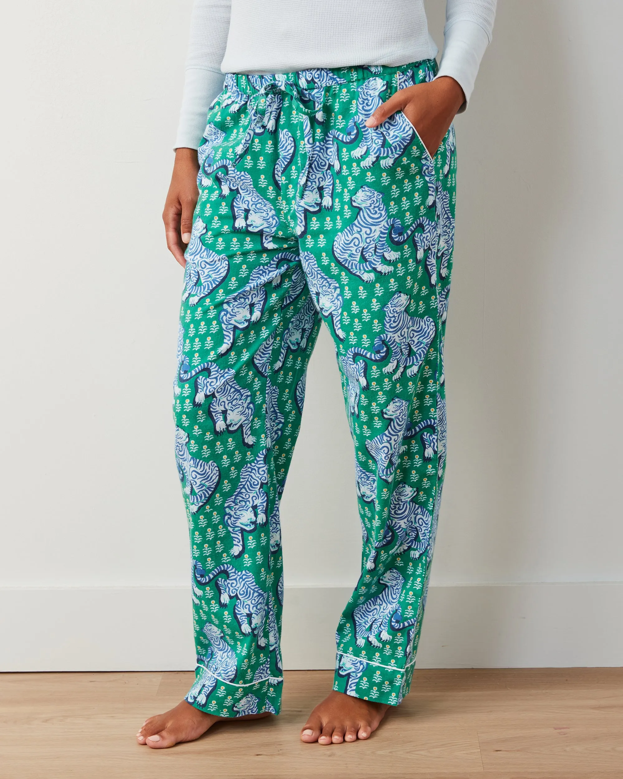 Big Cats- 3-Pack Lightweight Flannel PJ Pants - Hot Pink/Jade/Ink
