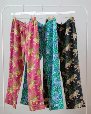 Big Cats- 3-Pack Lightweight Flannel PJ Pants - Hot Pink/Jade/Ink