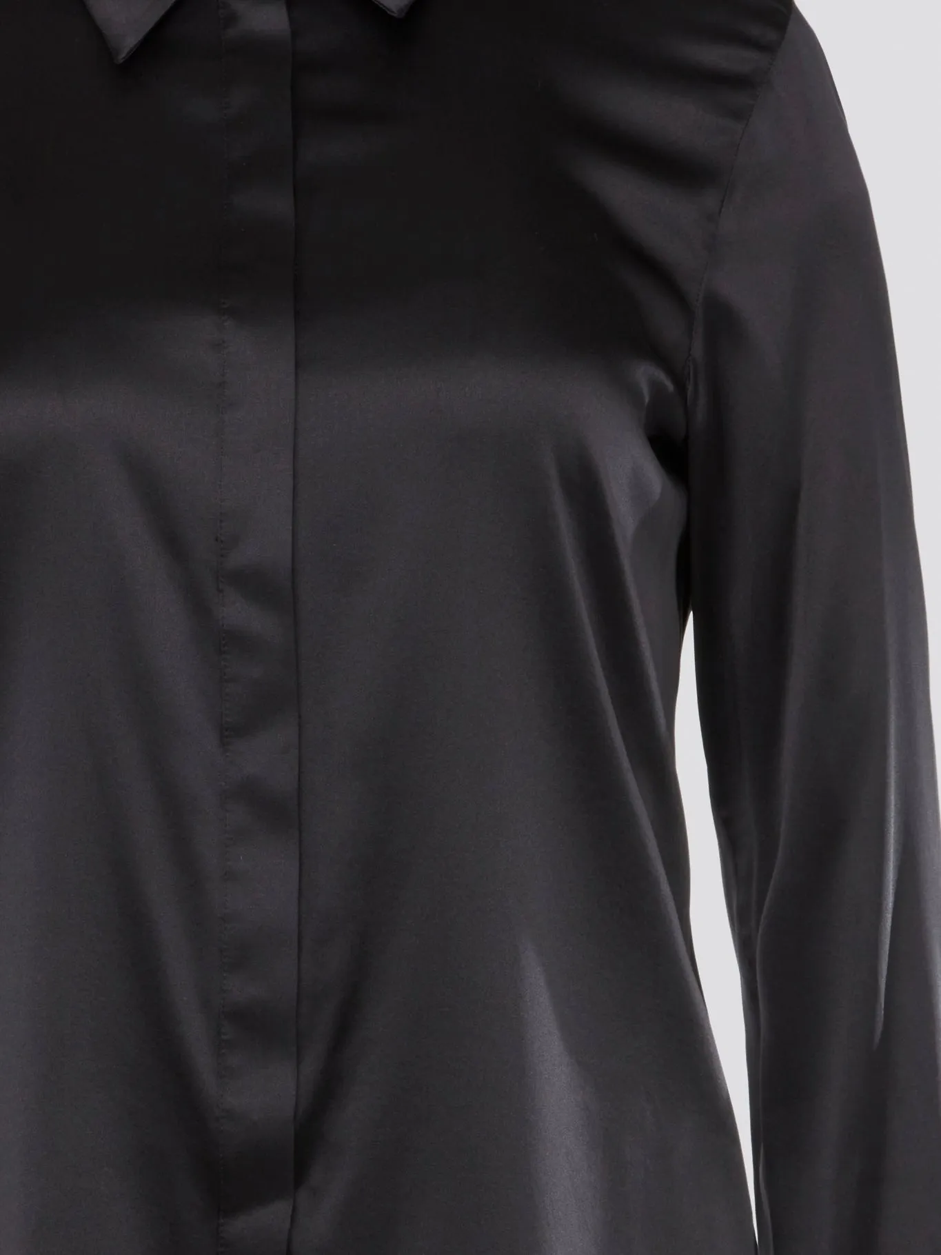 Black Satin Shirt
