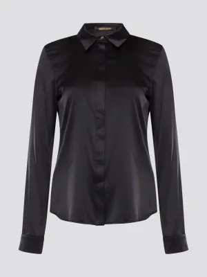Black Satin Shirt