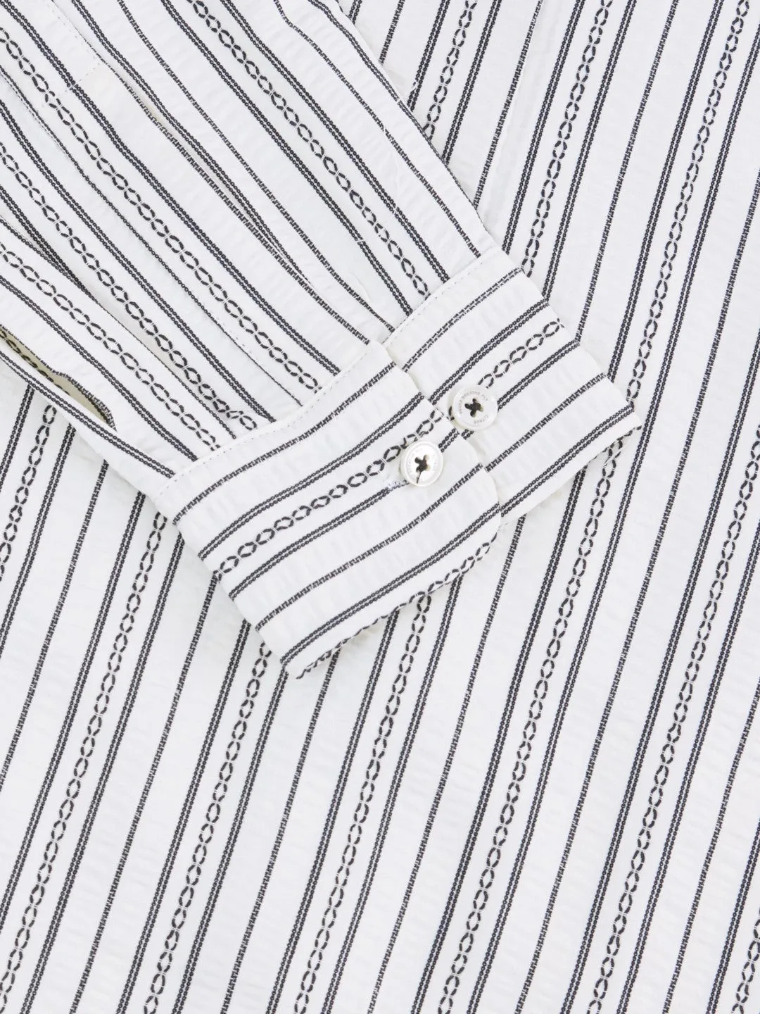 Black Striped Slim Fit Shirt