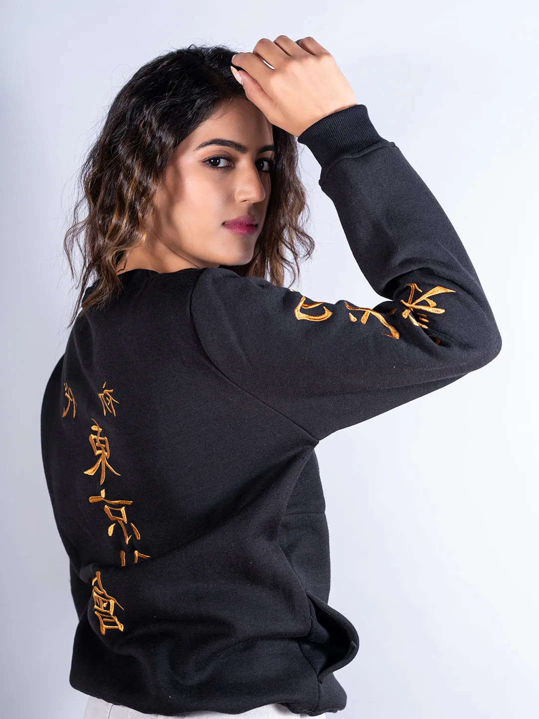Black Tokyo Manji Anime Sweatshirt For Women