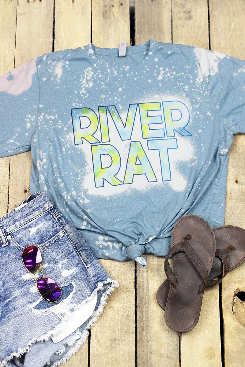 Bleached River Rat Poly/Cotton Tee