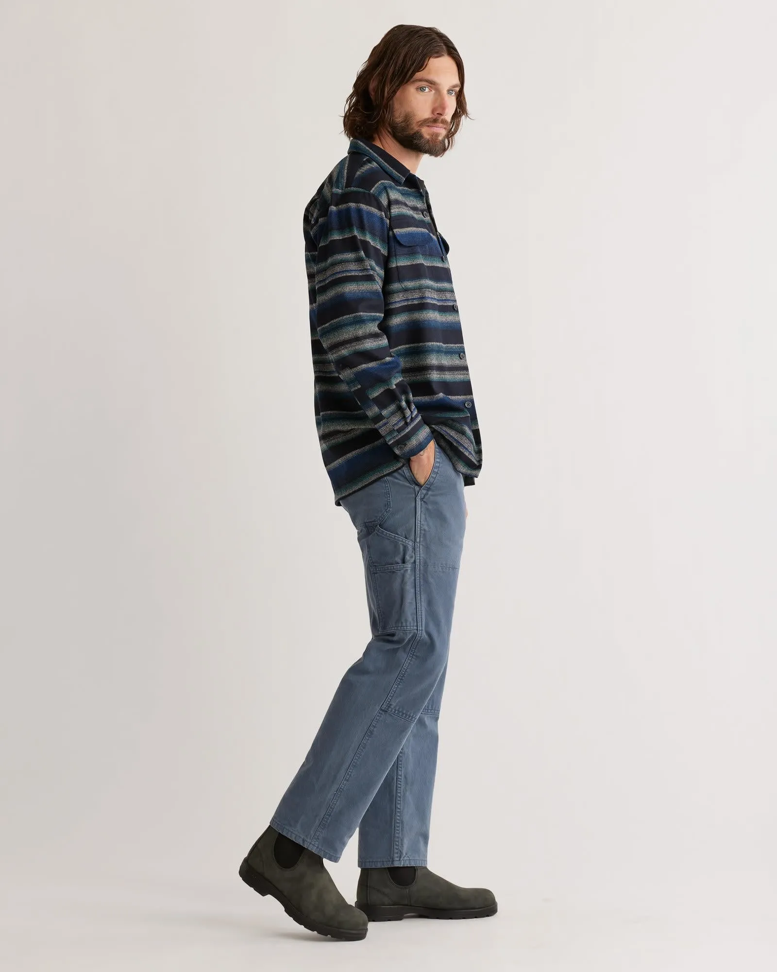 Board Shirt Blue Serape Stripe