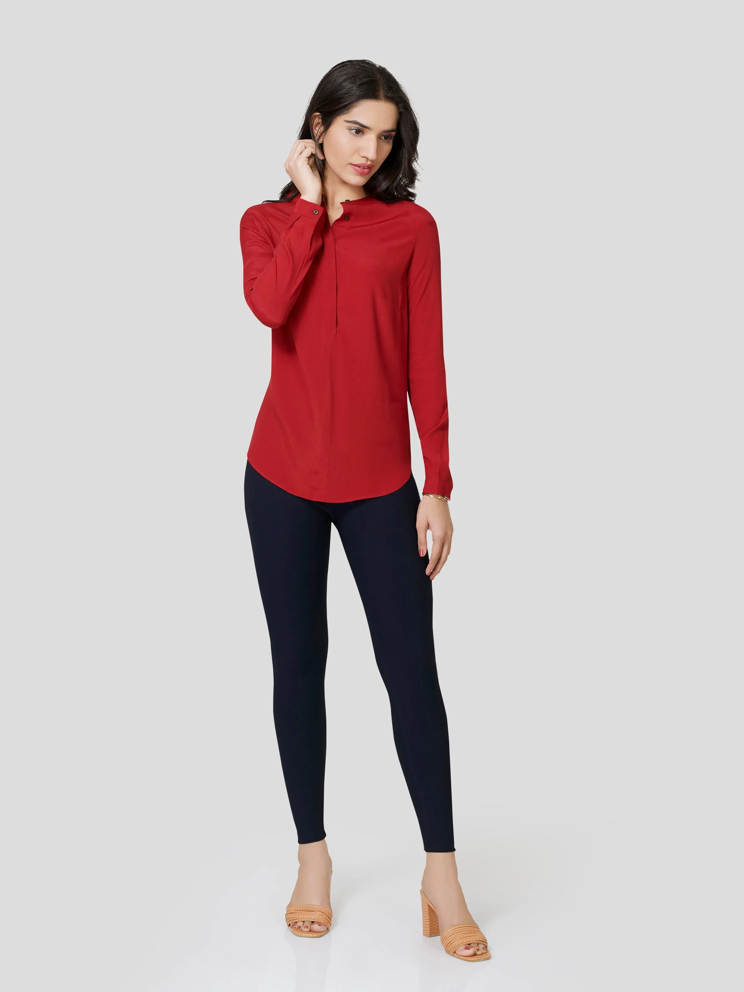 Bodacious Flat Collar Tunic Style Shirt