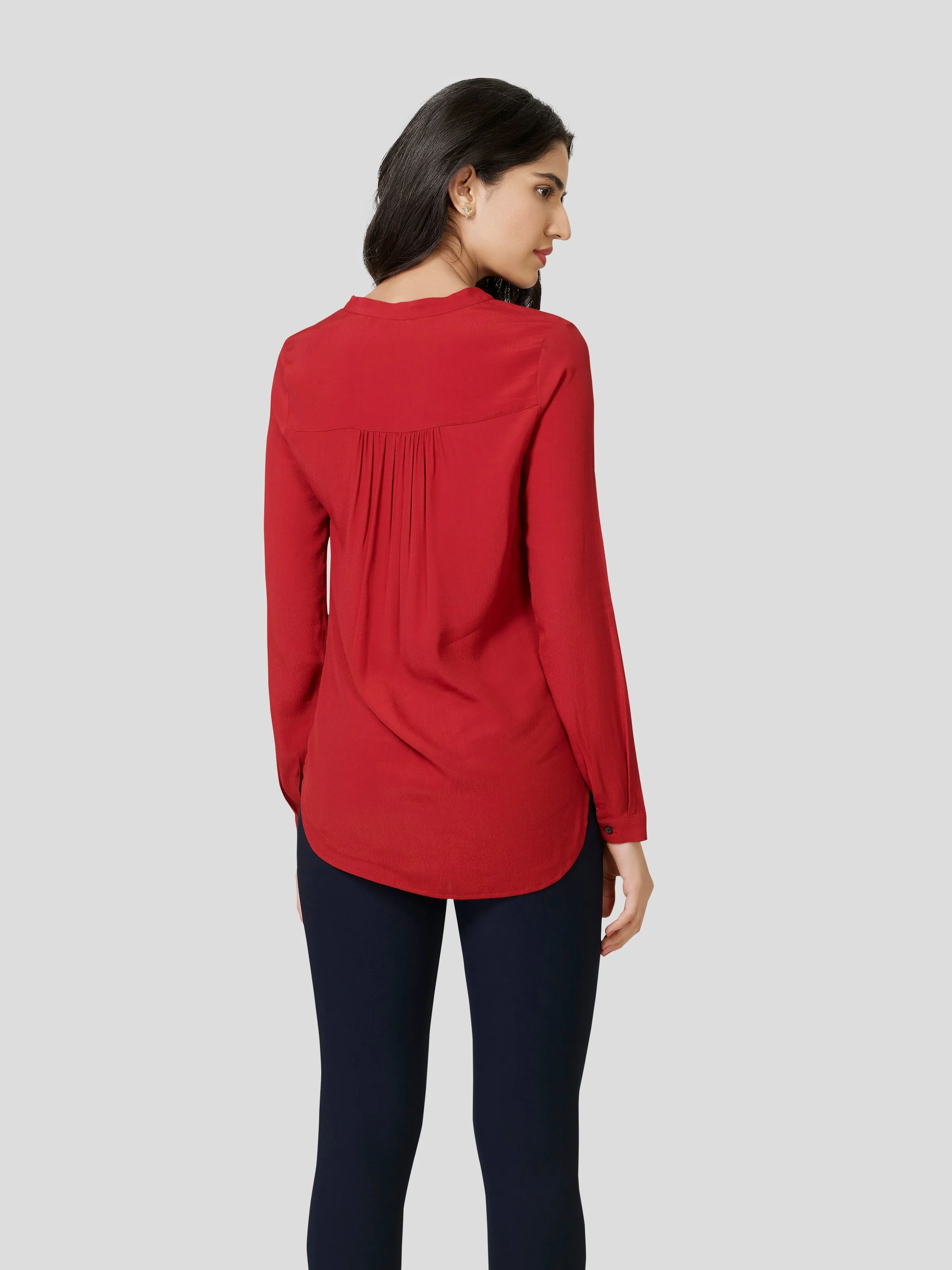 Bodacious Flat Collar Tunic Style Shirt