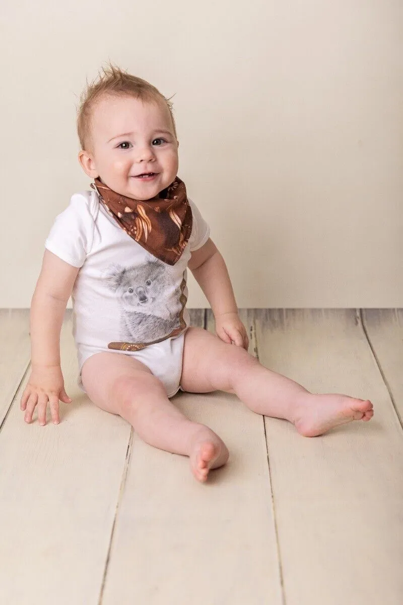 Botanicals | Organic Cotton Bib | Bandana Style with Adjustable Snaps