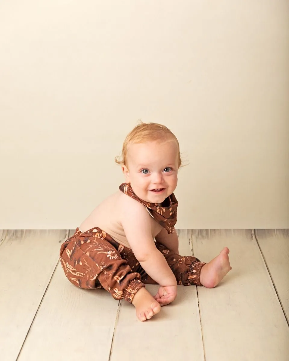 Botanicals | Organic Cotton Bib | Bandana Style with Adjustable Snaps