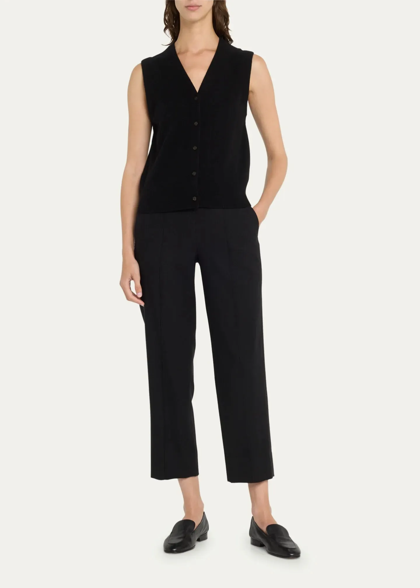 BRUSHED WOOL MID RISE PANT