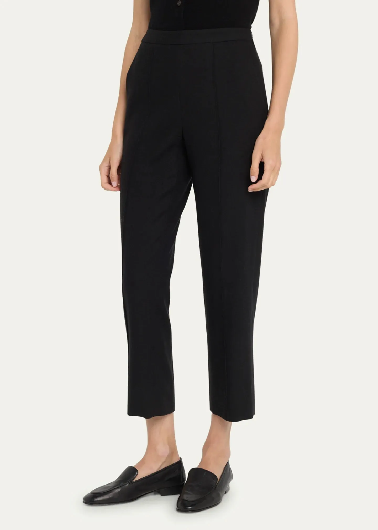 BRUSHED WOOL MID RISE PANT