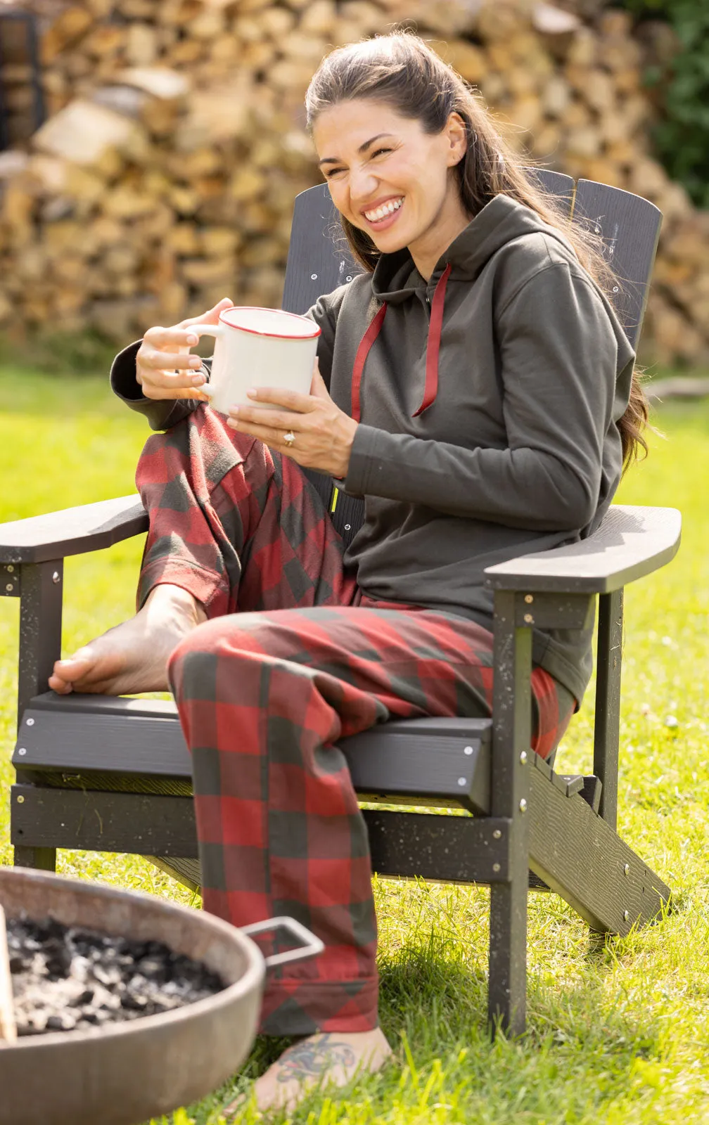 Buffalo Plaid Hoodie Pajamas
