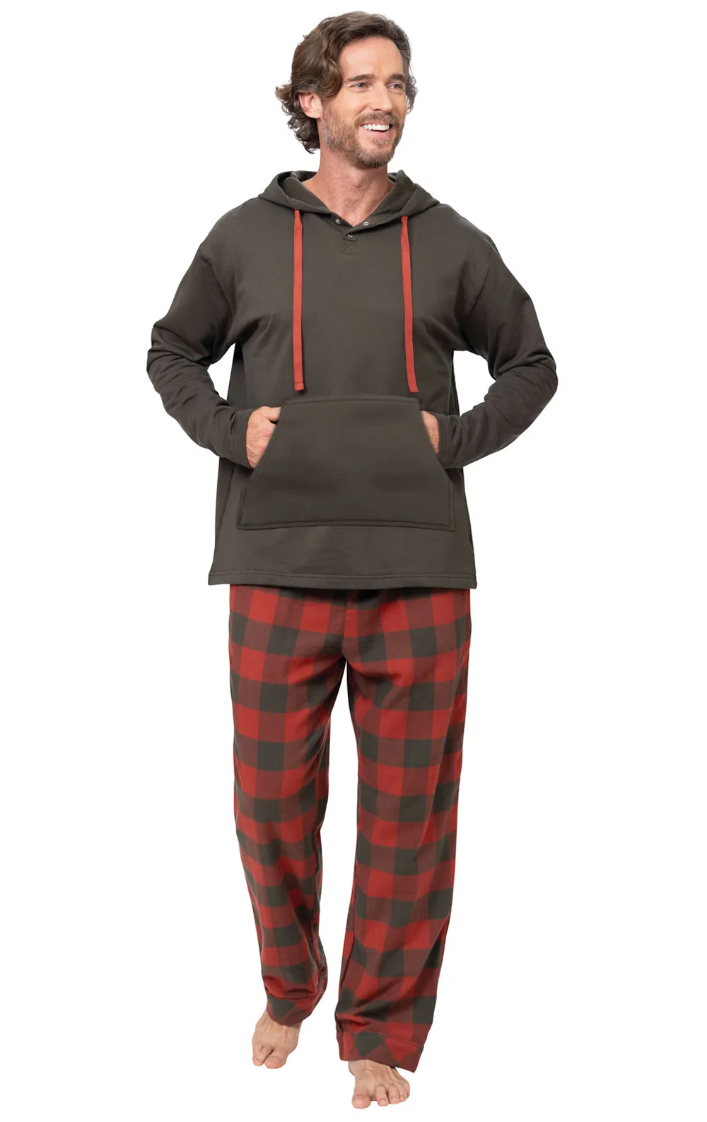 Buffalo Plaid Matching Couples Pajamas