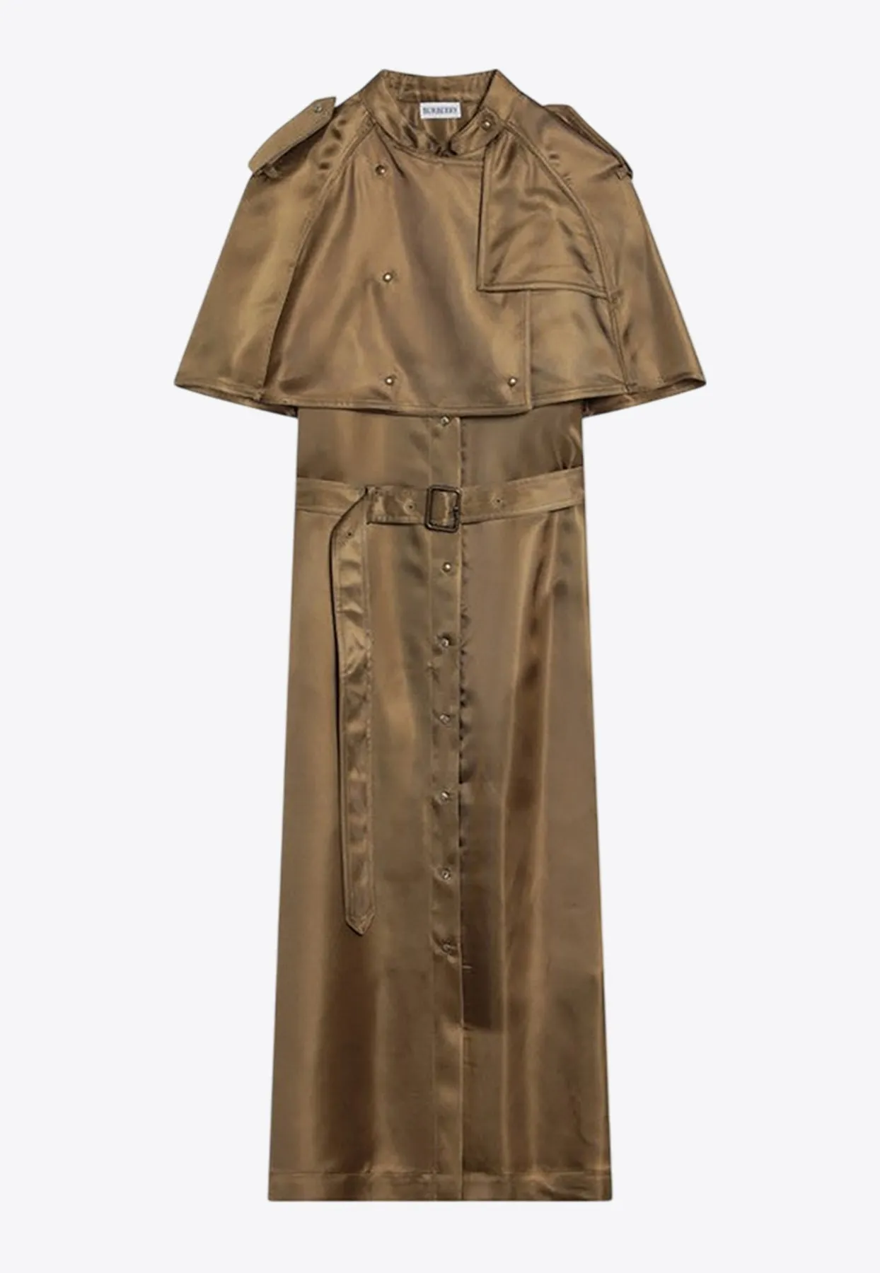 Buttoned Midi Trench Dress